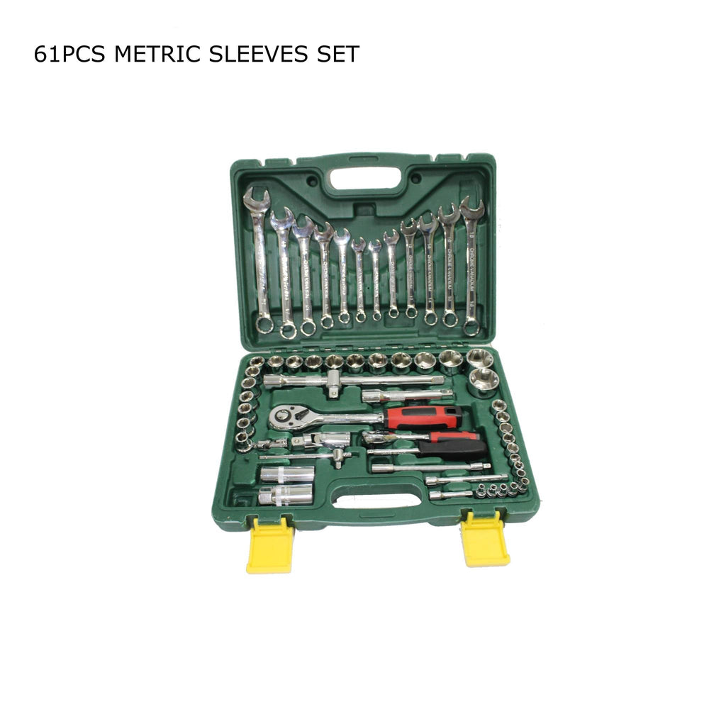 مجموعة أدوات يدوية لإصلاح السيارات مكونة من 61 قطعة من مفاتيح الربط شديدة التحمل من Smart Tools 