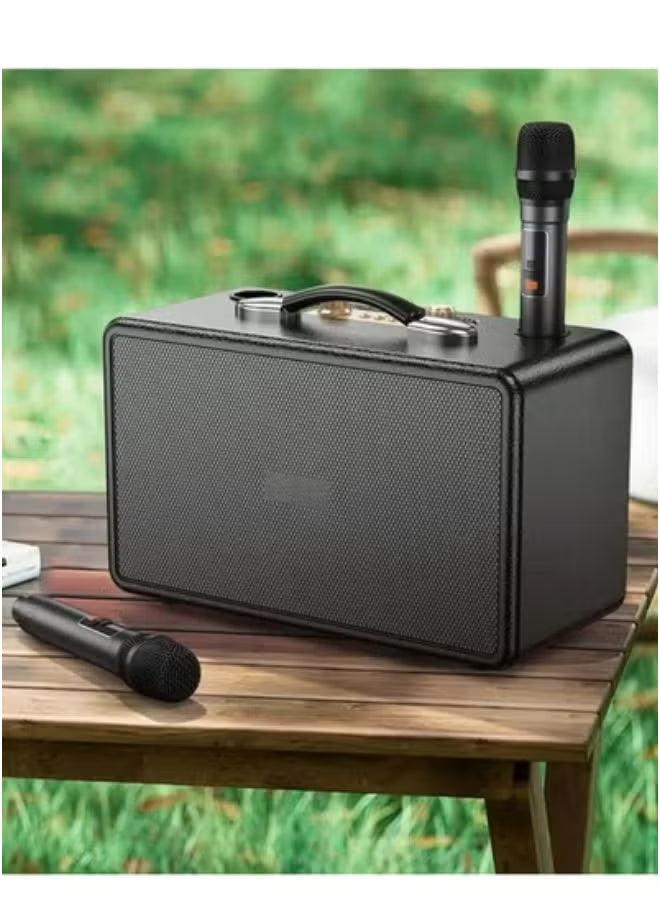 Wulf Portable Bluetooth Speaker with Dual 15W Full-Range Drivers, 5W Tweeter & 60W Peak Output