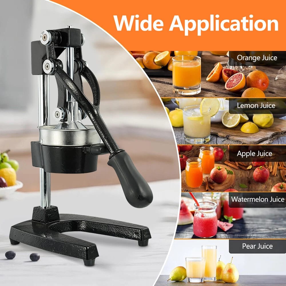 Citrus juicer orange squeezer and lemon squeezer manual press metal grey