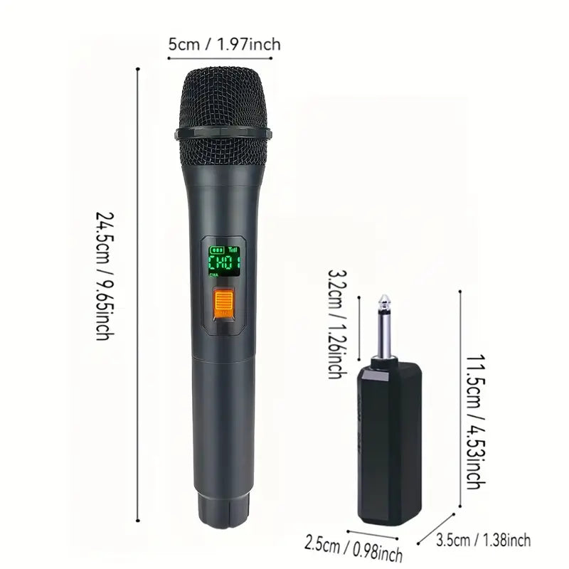 Single Wireless Microphones for Family Gatherings, Outdoor Activities, Performances, and KTV, Receivers Rechargeable
