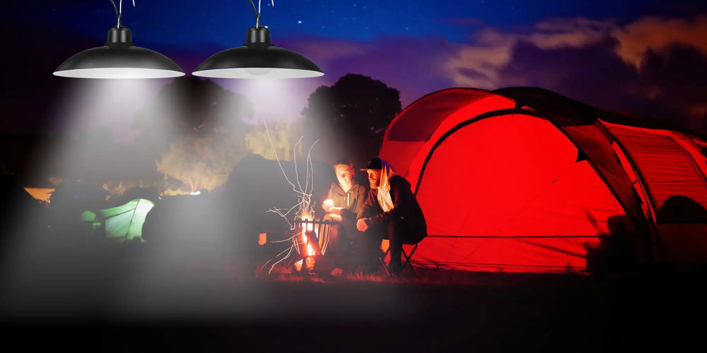 Dual Head Outdoor Solar-Powered Lamp