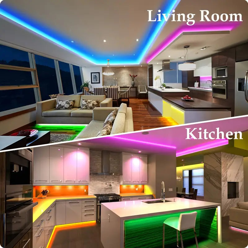 شريط إضاءة ليد 5 متر RGB مع ريموت