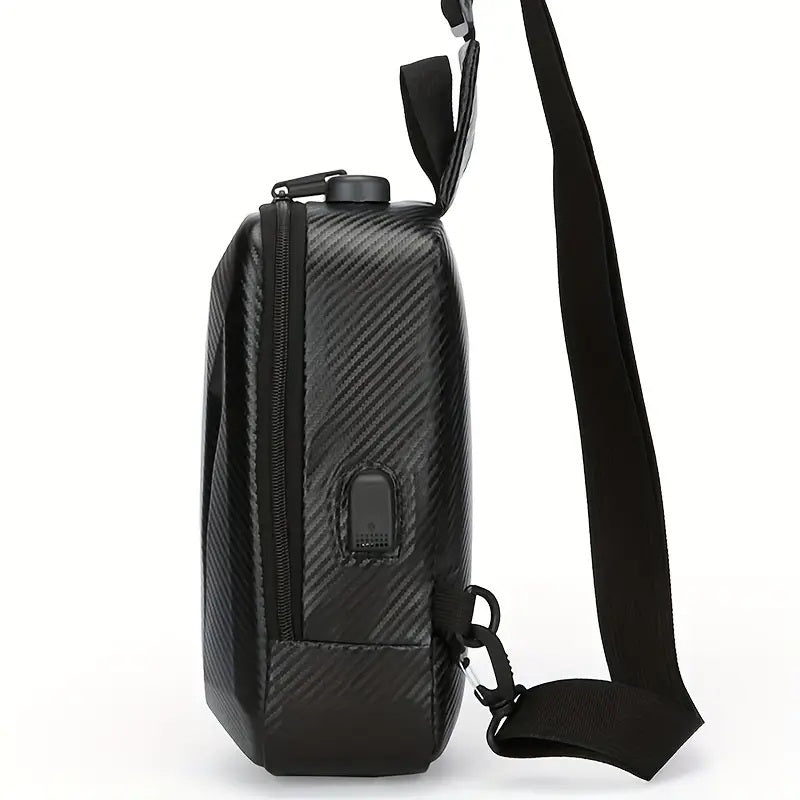 حقيبة كروس بودي عصرية للرجال مصنوعة من قشرة صلبة ومضادة للسرقة