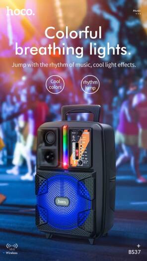 HOCO BS37 Dancer Outdoor Wireless Speaker With Wired Microphone