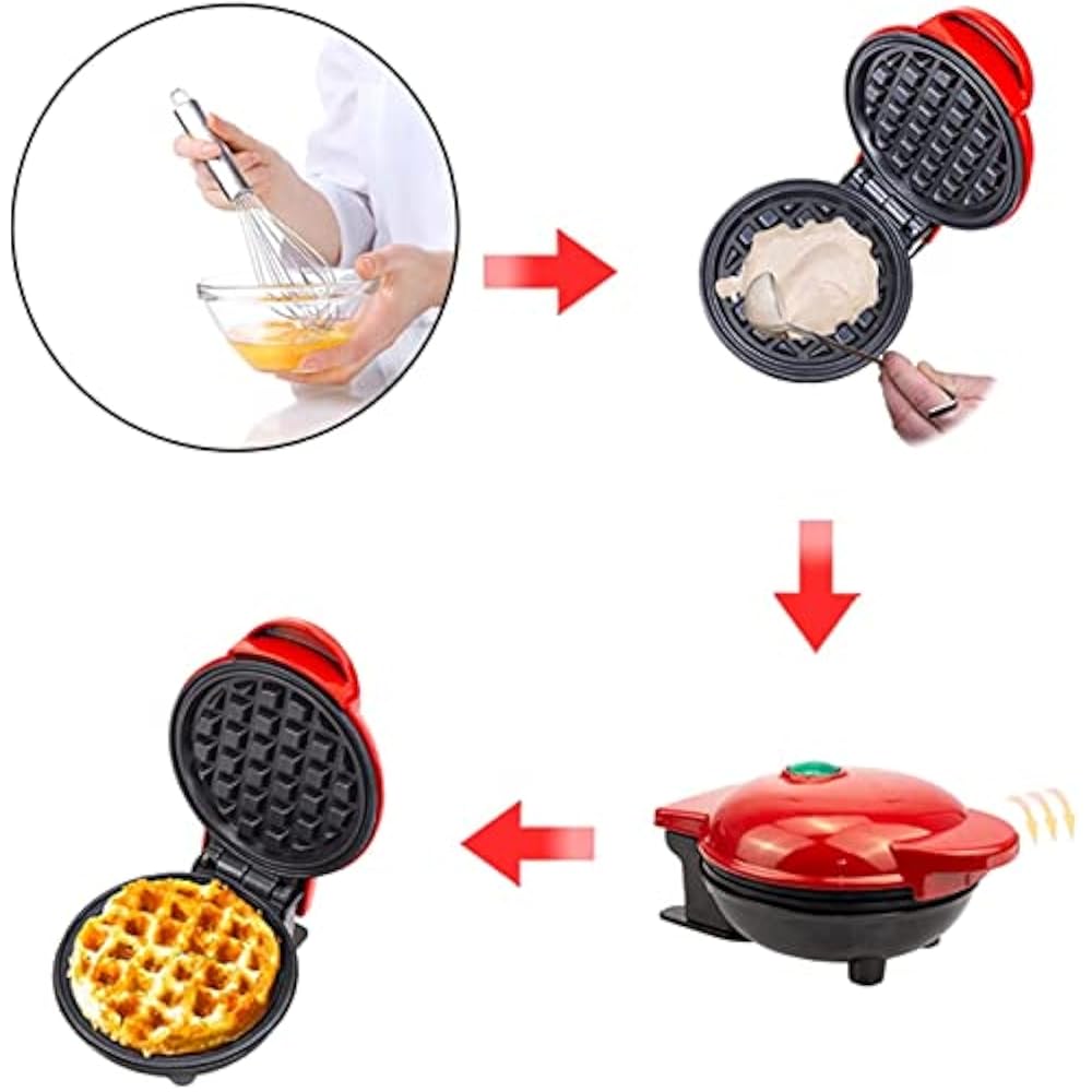 Mini Waffle Maker Machine Electric 350W For Waffle & Pancakes Cookies
