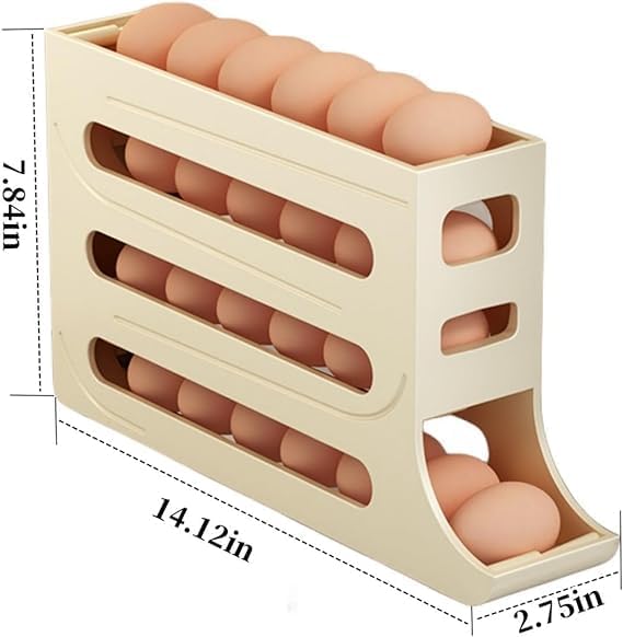 4 Tiers Automatic Egg Rolling Rack 30 Eggs Egg Holder
