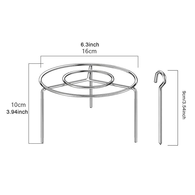 Air Fryer Rack Round Hanging 24 Skewer Cooking Rack for Non-Stick Cooling Baking Drying