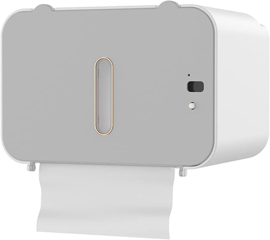 Automatic Toilet Paper Dispenser touchless Wall Mount, Commercial Toilet Paper Holder Dispenser, Paper Towel Dispenser with Shelf Household Intelligent Induction Punch-Free