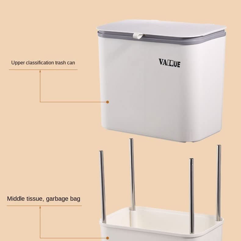 Multi-Layer Garbage / Storage Bin With Lid and Pulley