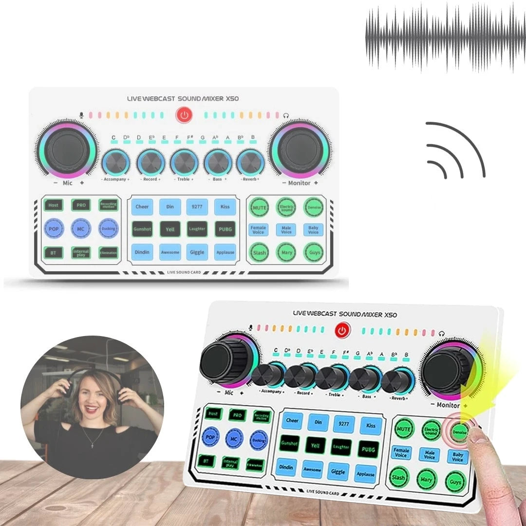 X50 Sound Card With Bm800 Microphone Full Set