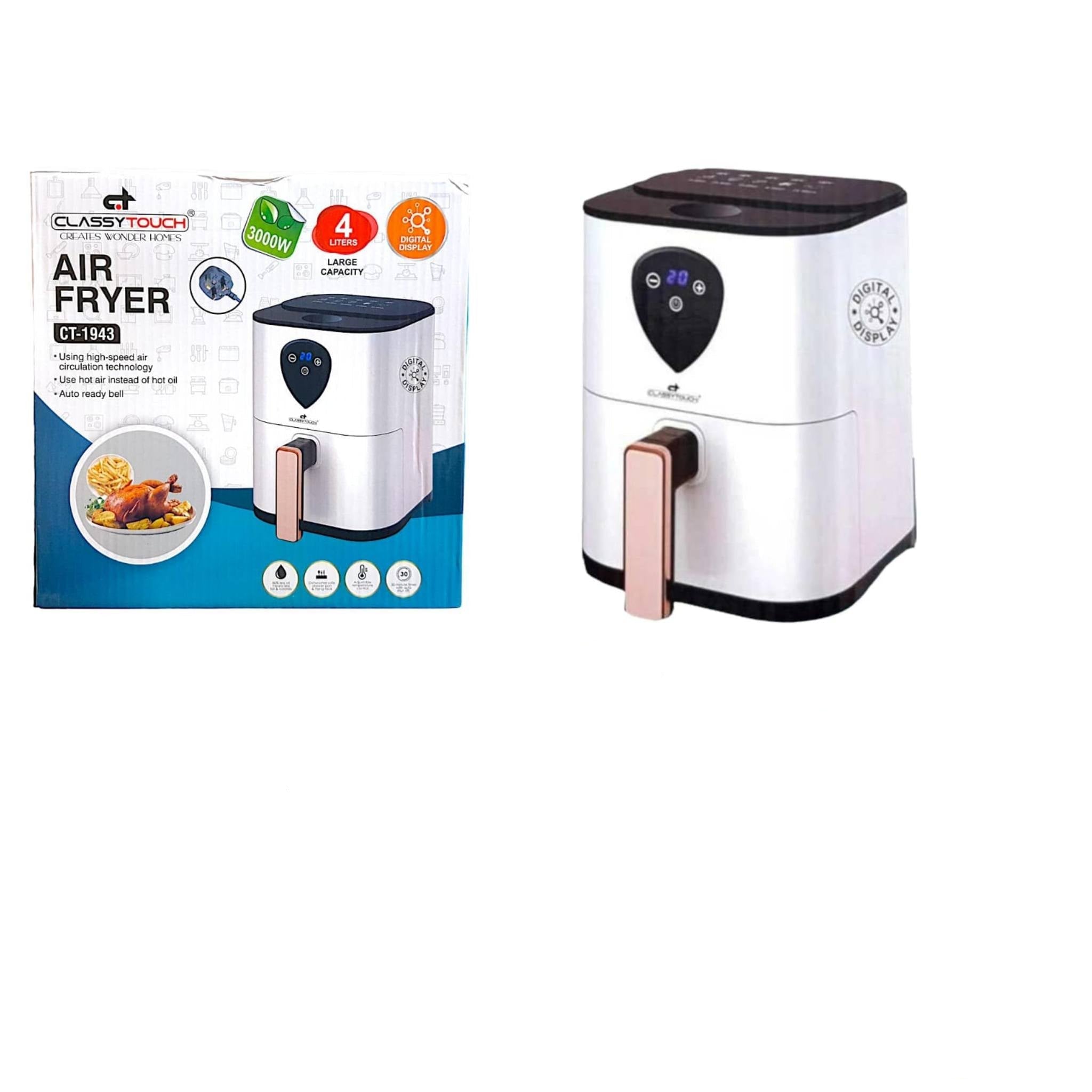 مقلاة هوائية كلاسي تاتش 3000 وات 4 لتر مع شاشة رقمية