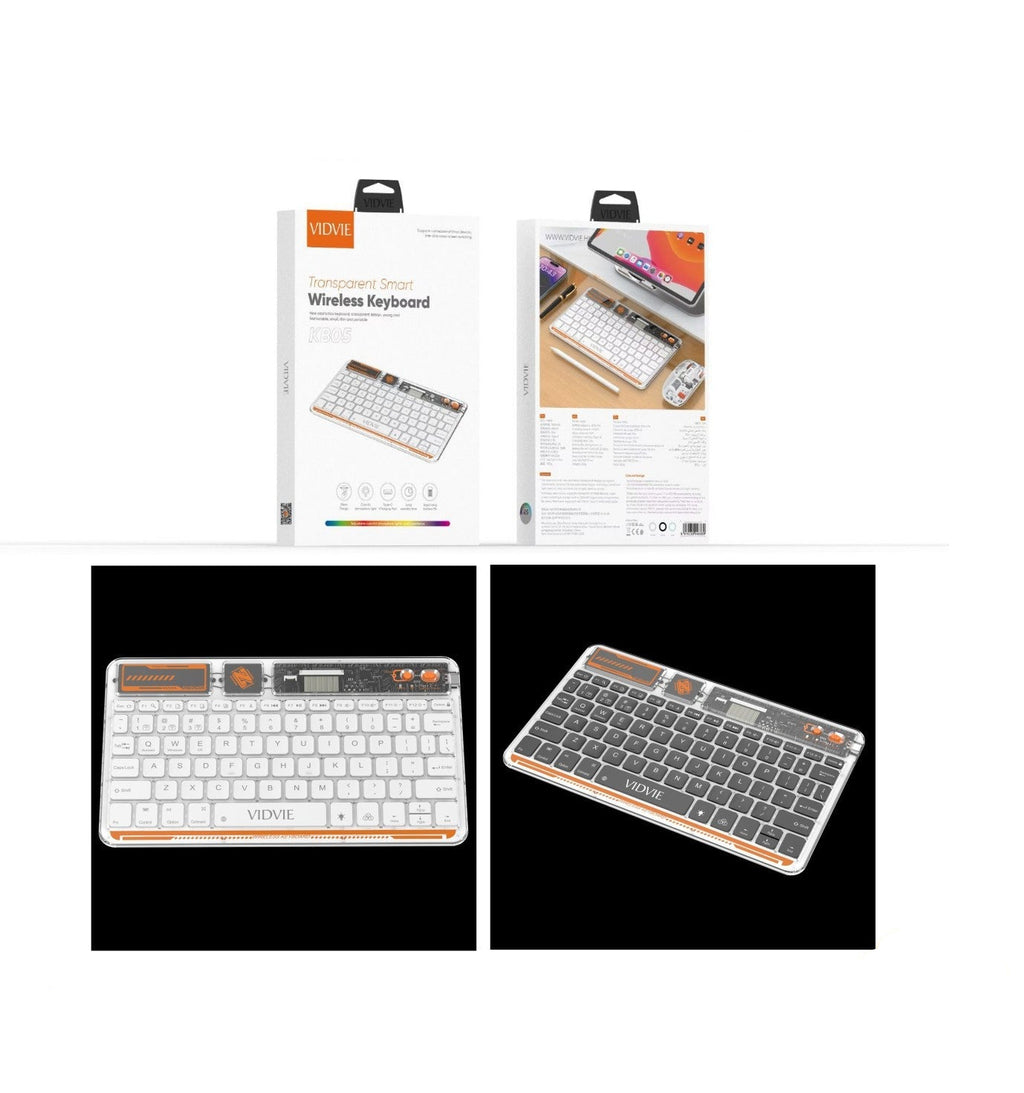 لوحة مفاتيح ذكية لاسلكية شفافة من Vidvie 