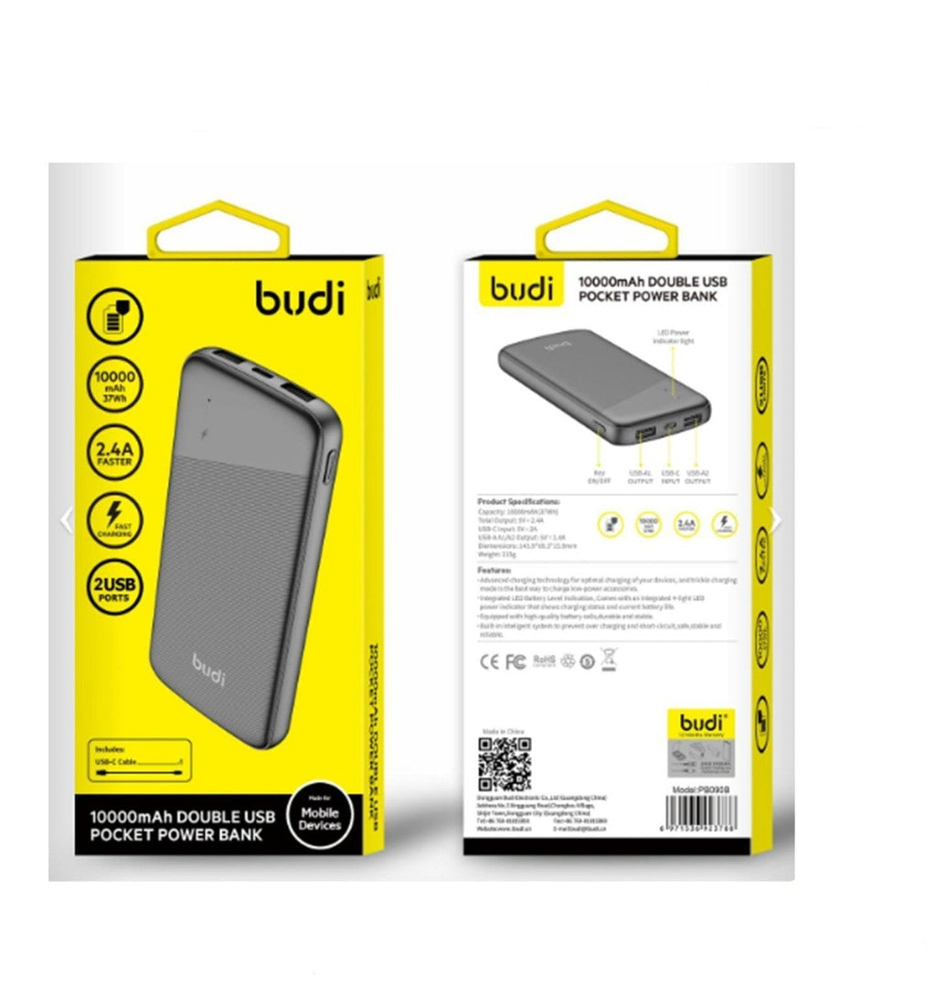 Budi Power Bank 10000mah 2 USB Fast charging