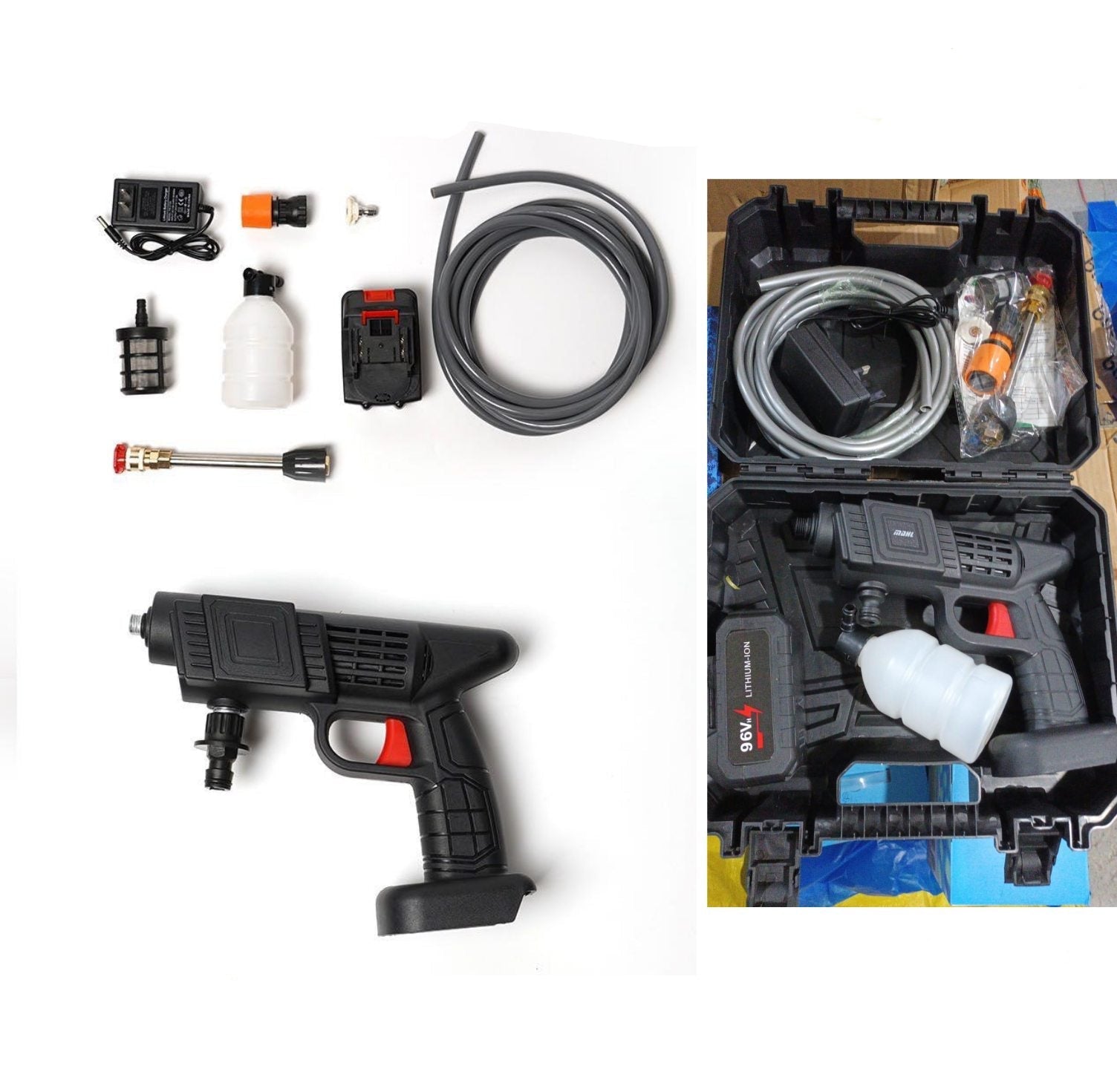 96VH غسيل السيارات بمسدس الماء عالي الضغط لتنظيف السيارة 