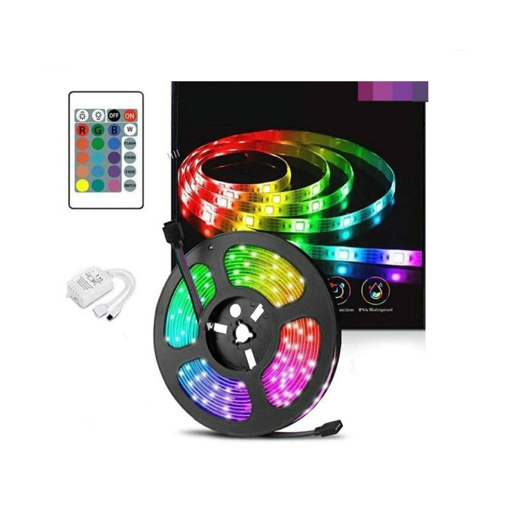 شريط إضاءة ليد 5 متر RGB مع ريموت