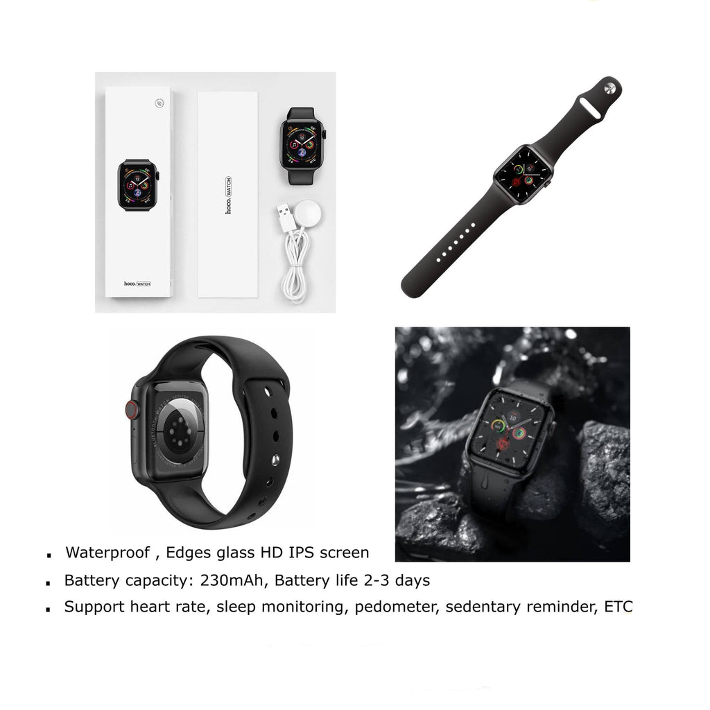 ساعة ذكية هوكو Y1 مع خاصية الاتصال بالبلوتوث من هوكو - أسود