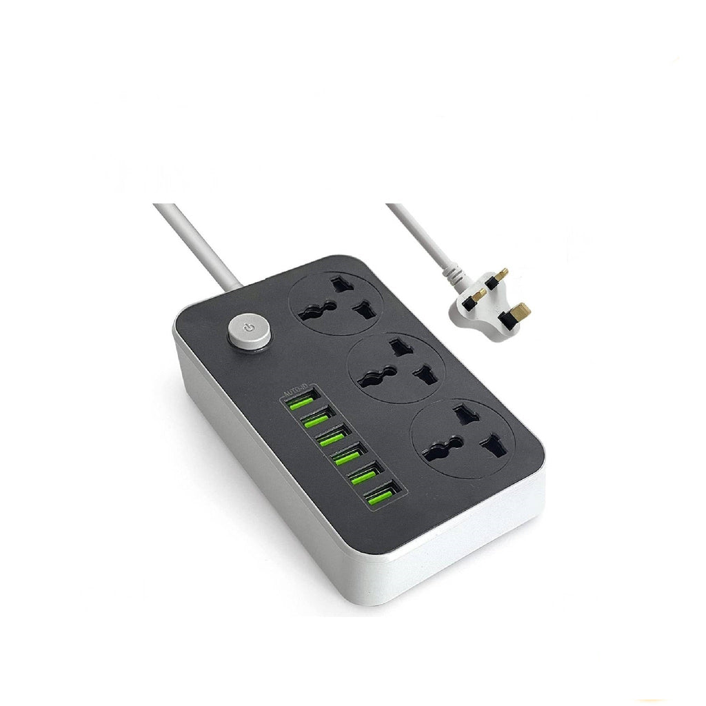 6 وصلات طاقة USB ثلاثية الاتجاهات بطول 2 متر