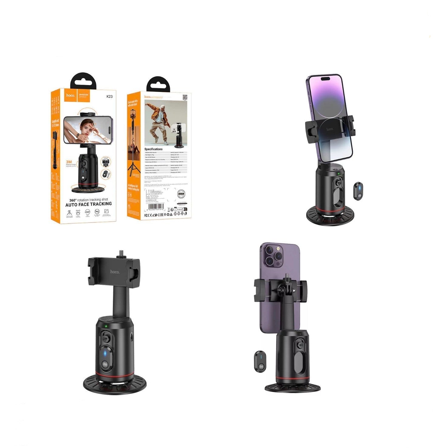 جهاز تتبع الوجه التلقائي Hoco K23 360°
