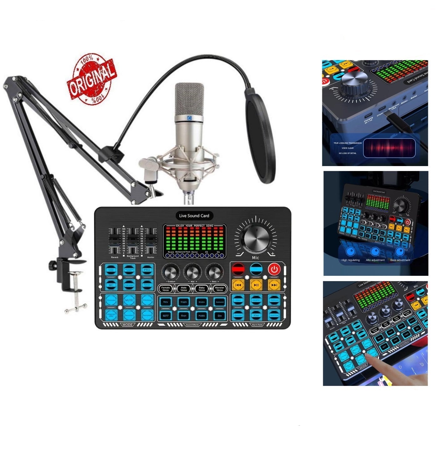 بطاقة صوت Q6S مع مجموعة ميكروفون U87P كاملة