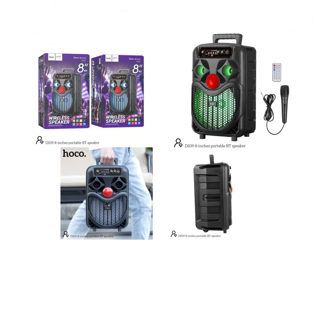 مكبر صوت HOCO DS39 محمول بتقنية البلوتوث مقاس 8 بوصات