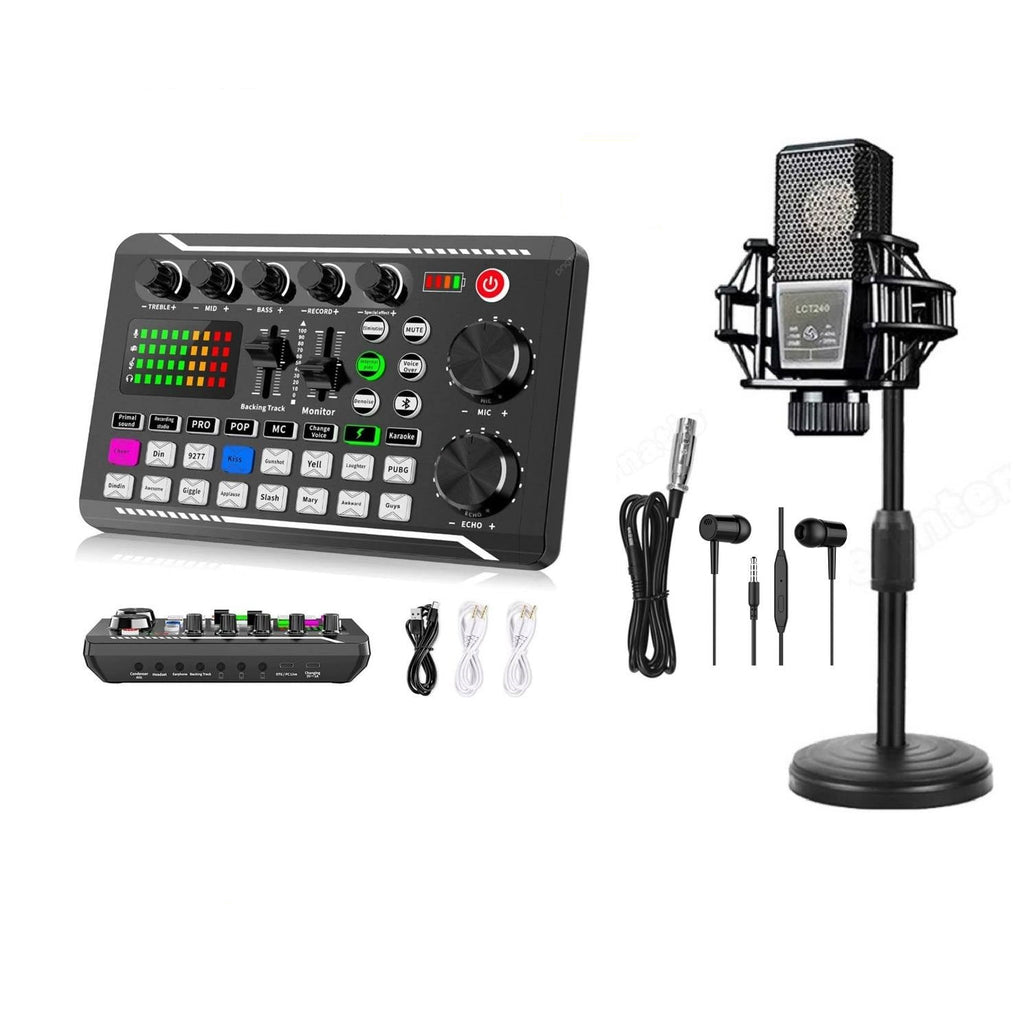 بطاقة صوت F998 مع مجموعة ميكروفون Lct 240 كاملة