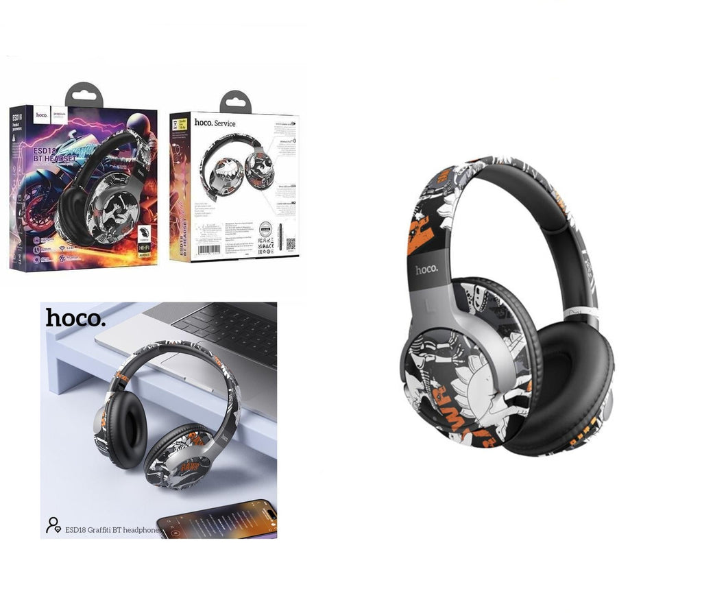 Hoco Esd18 Graffiti Pattern Bluetooth Headset.