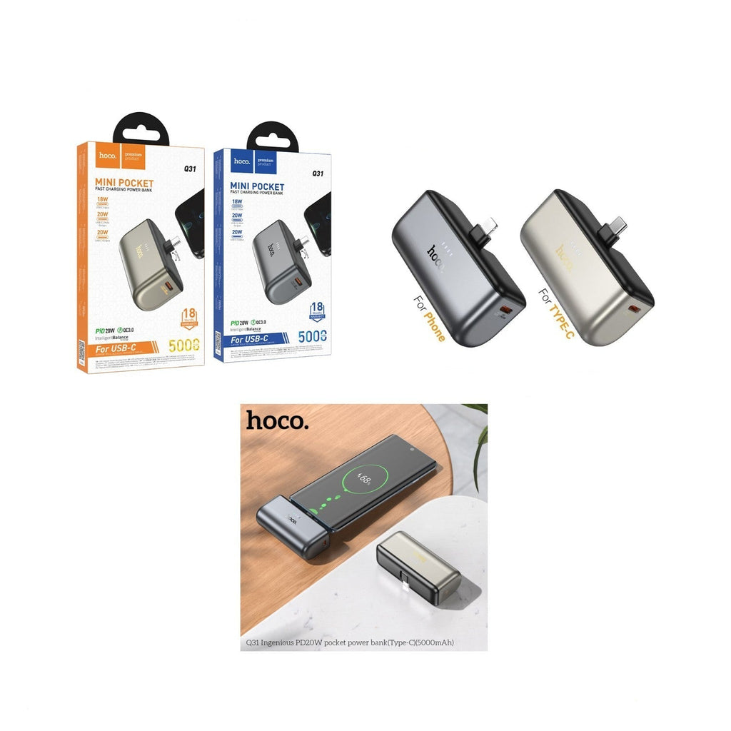 باور بانك HOCO Q31 Ingenious PD20W بسعة 5000 مللي أمبير في الساعة