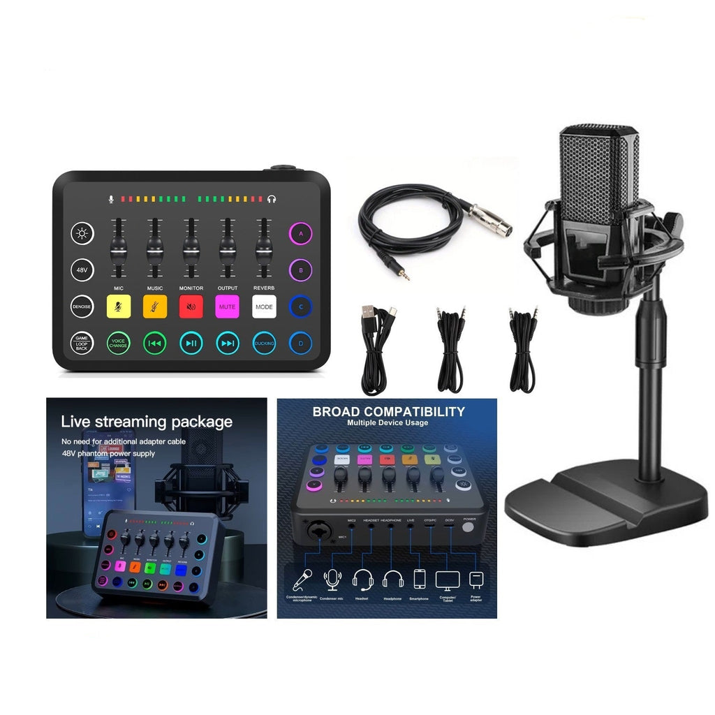 بطاقة صوت F11 مع مجموعة ميكروفون Lct 240 كاملة