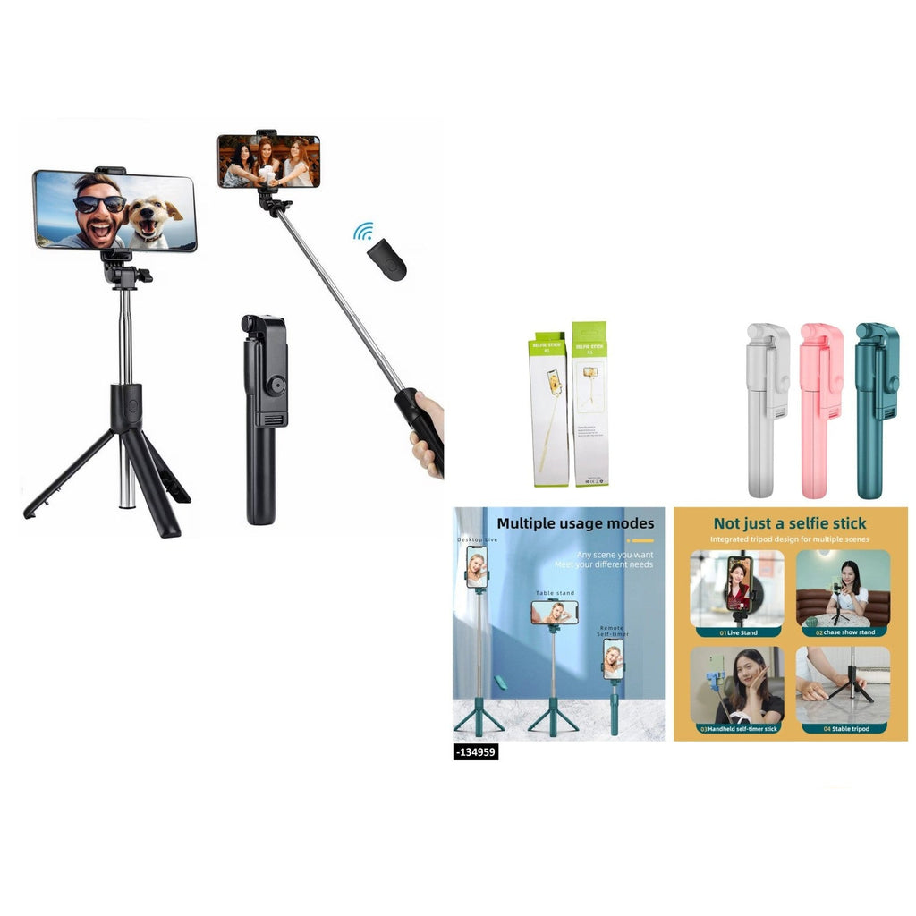 عصا سيلفي R1 80 سم مع جهاز تحكم لاسلكي