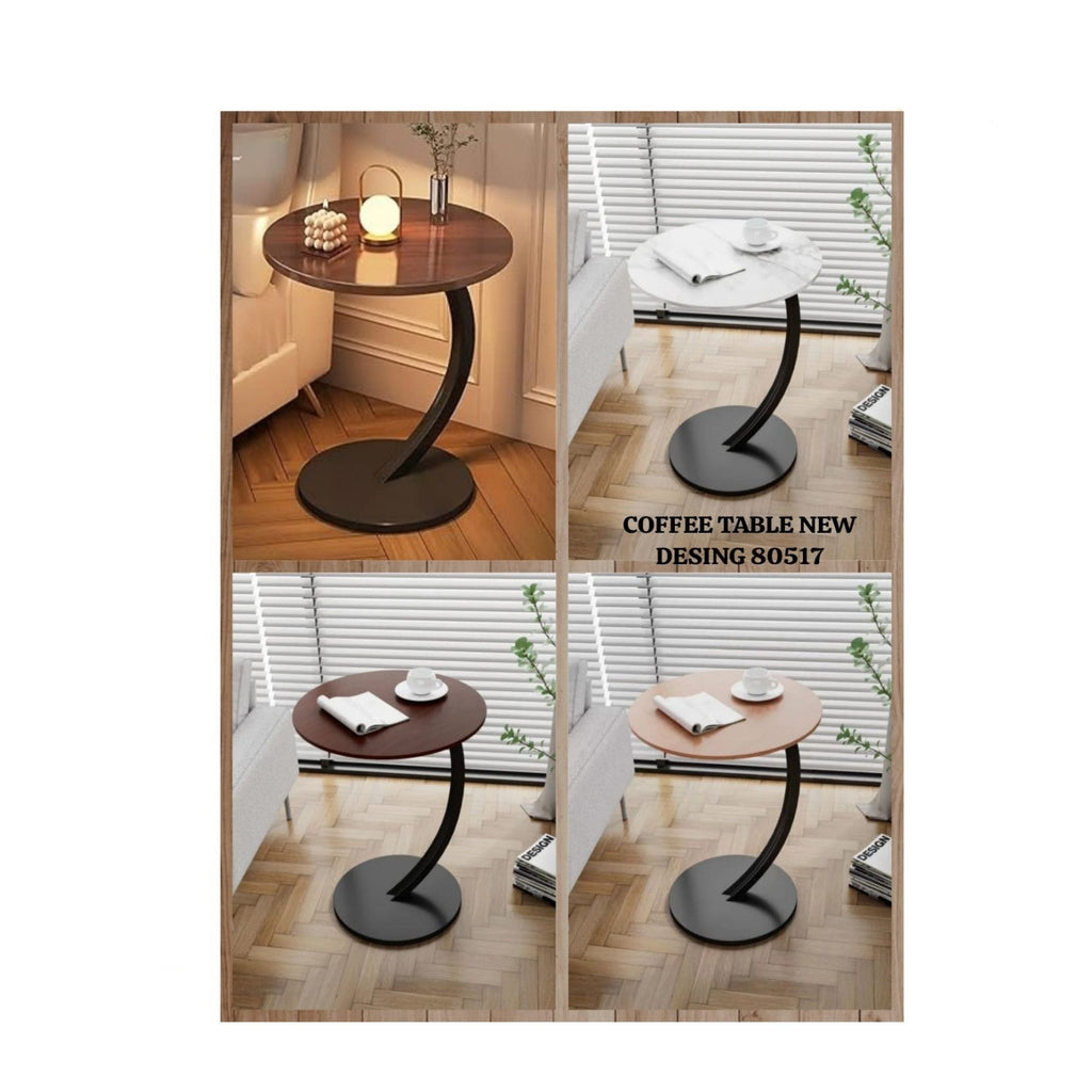 أريكة غرفة المعيشة الجانبية الخفيفة الفاخرة المستديرة / طاولة قهوة صغيرة على شكل زهرة باللون البني