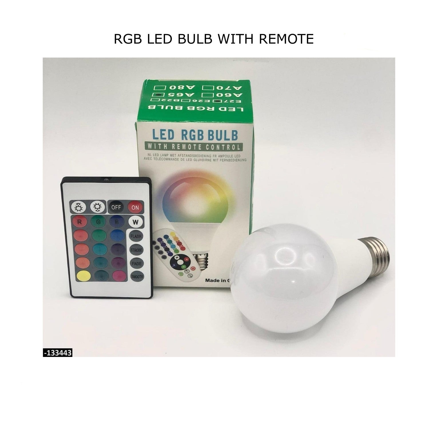 مصباح LED RGB A60 / A65 مع جهاز تحكم عن بعد