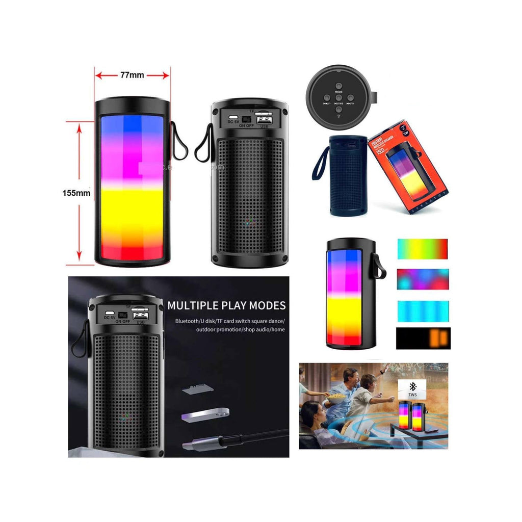 مكبر صوت بلوتوث لاسلكي ZQS 1201 مع أضواء LED