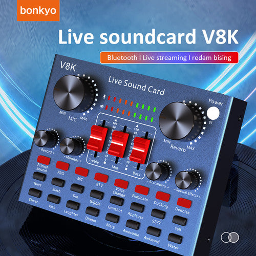 بطاقة صوت V8K Audio للهواتف المحمولة والكمبيوتر