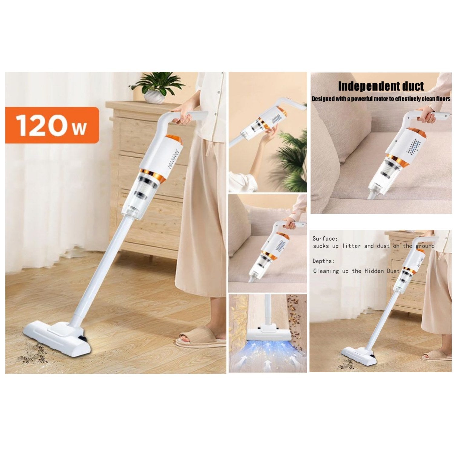 مكنسة كهربائية لاسلكية محمولة قابلة لإعادة الشحن عبر USB