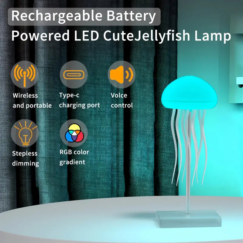 Rechargeable LED Jellyfish Night Light