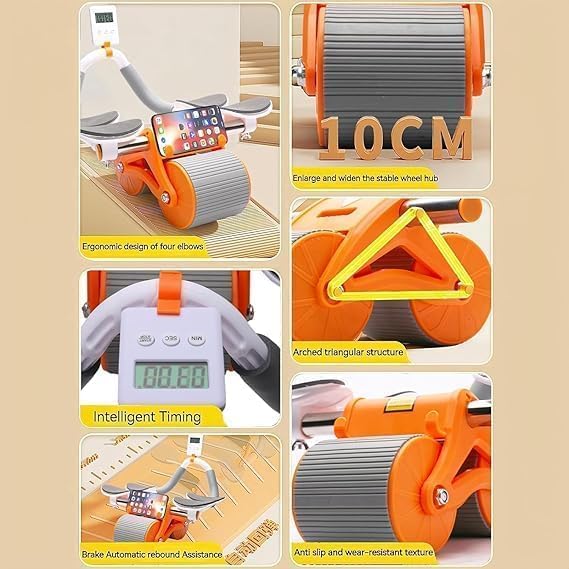 Sports Abdominal Wheel with Digital Display