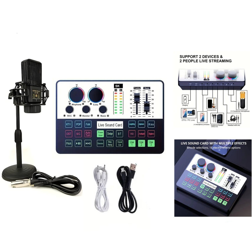 خلاط صوت محمول SK2 مع مجموعة ميكروفون LCT240 كاملة