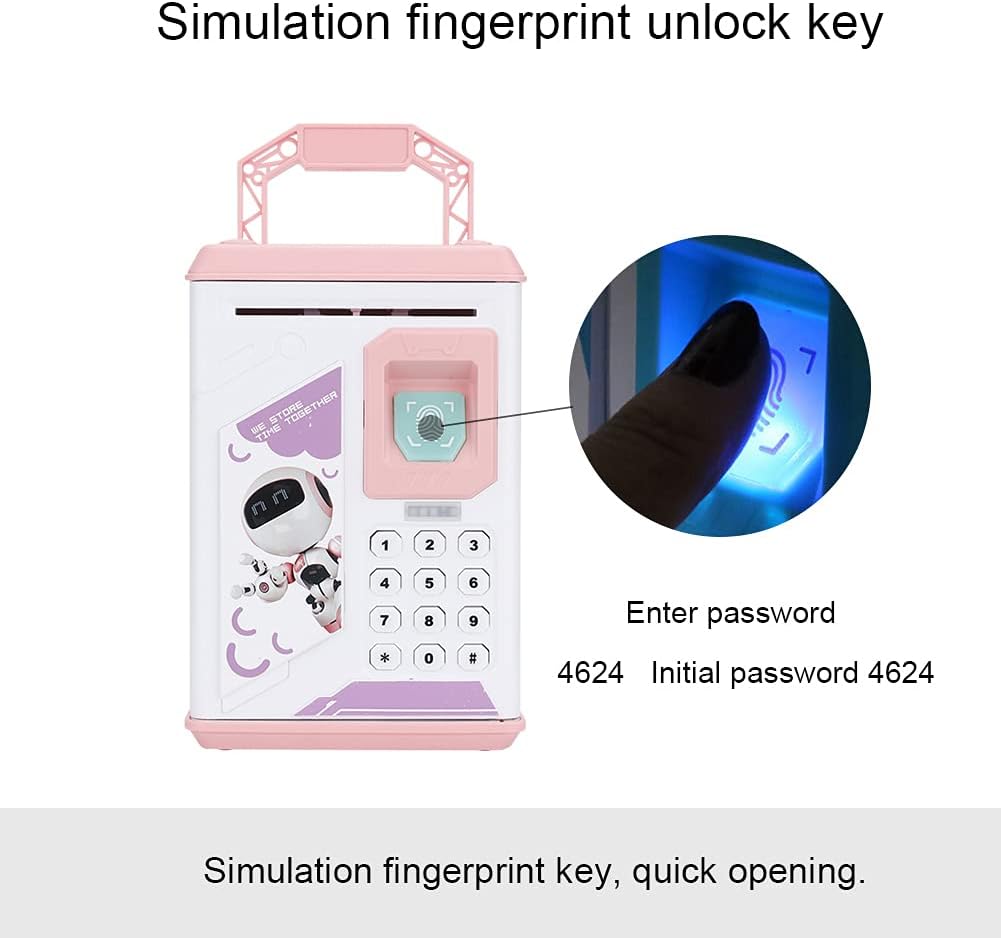 بنك كهربائي للأطفال مع موسيقى، علبة نقود معدنية للأطفال، صندوق توفير النقود، بنك النقود، صندوق توفير النقود