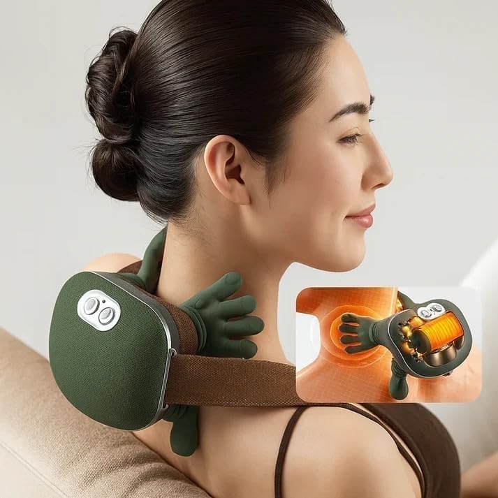 Shoulder and Neck Massager, Bionic Heated Massager, Neck Massager with Fingers
