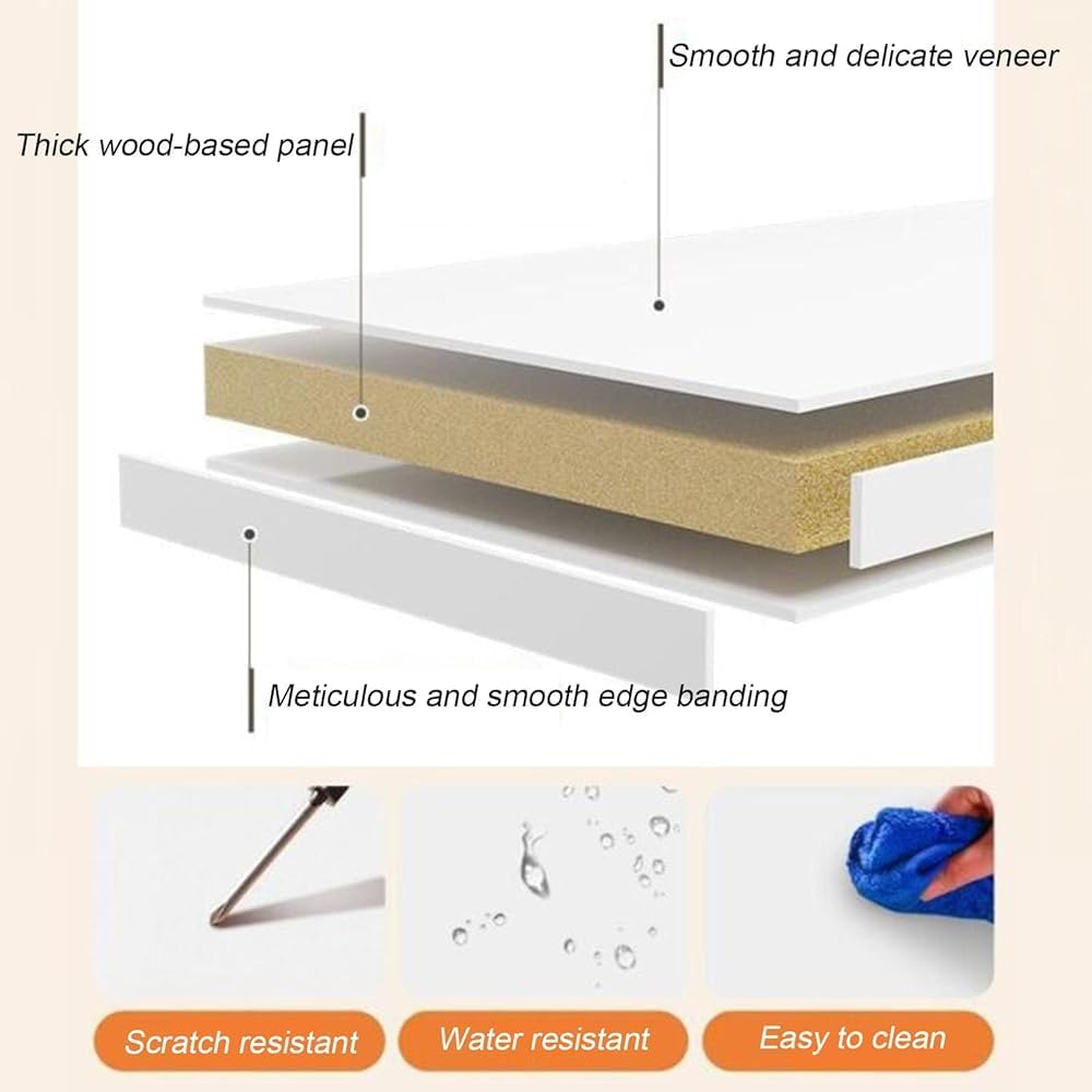 Over bed Table with Wheels, Height Adjustable Computer Desk Workstation