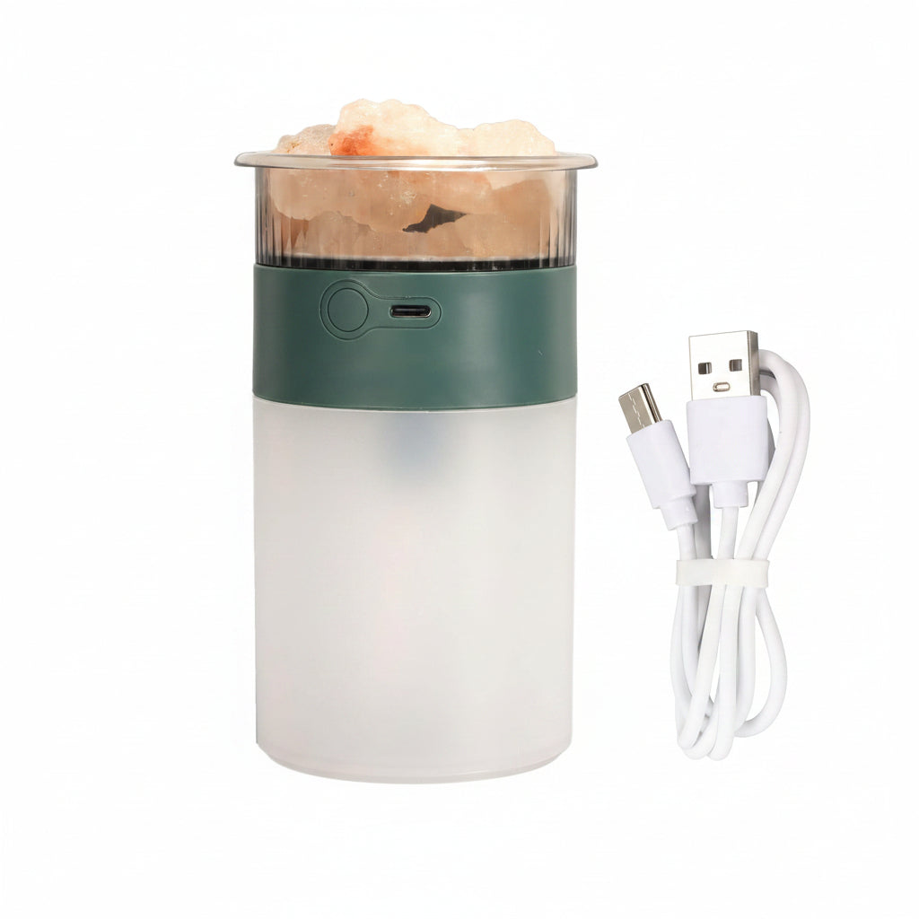 Rock Humidifier Fine Mist Colorful LED Lights Plug and Play Diffuser for Bedroom 250ml 5V 1A