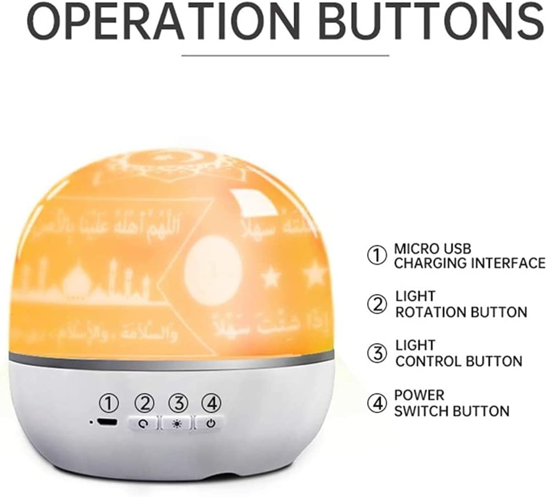 Quran Speaker Light,Colorful Projection Lamp