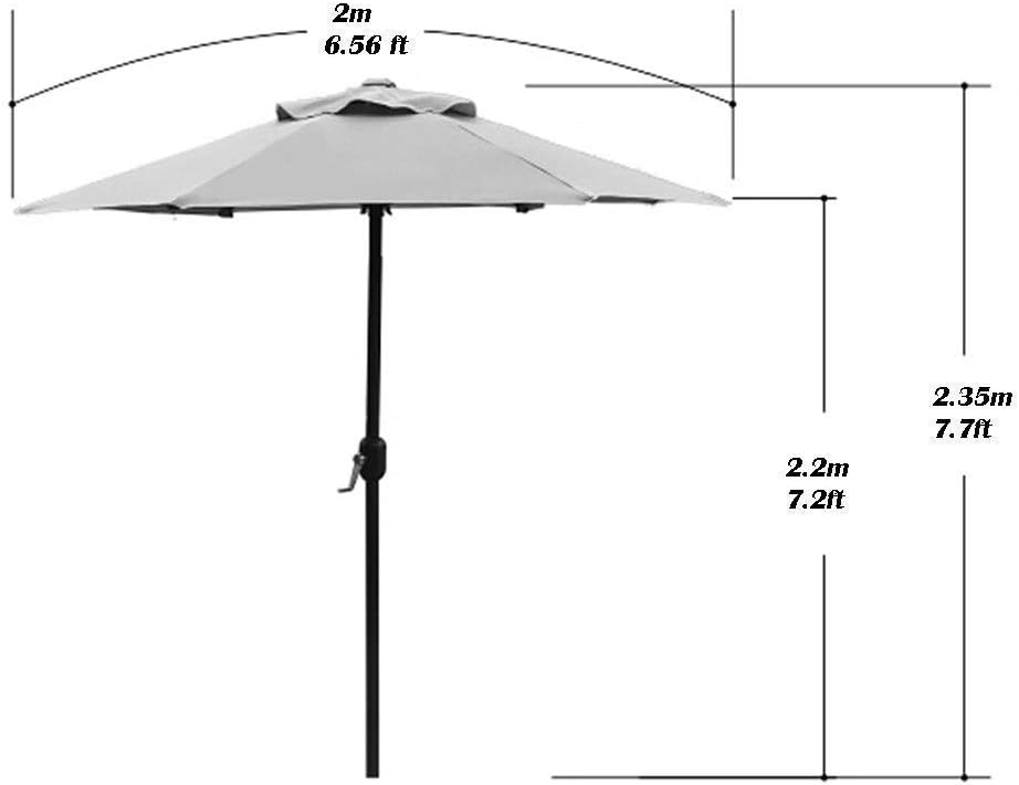 مظلة خارجية من الألومنيوم للفناء، مظلات حديقة السوق باللون البيج مع كرنك للشاطئ وحمام السباحة والفناء الخلفي، حماية من الأشعة فوق البنفسجية 50+