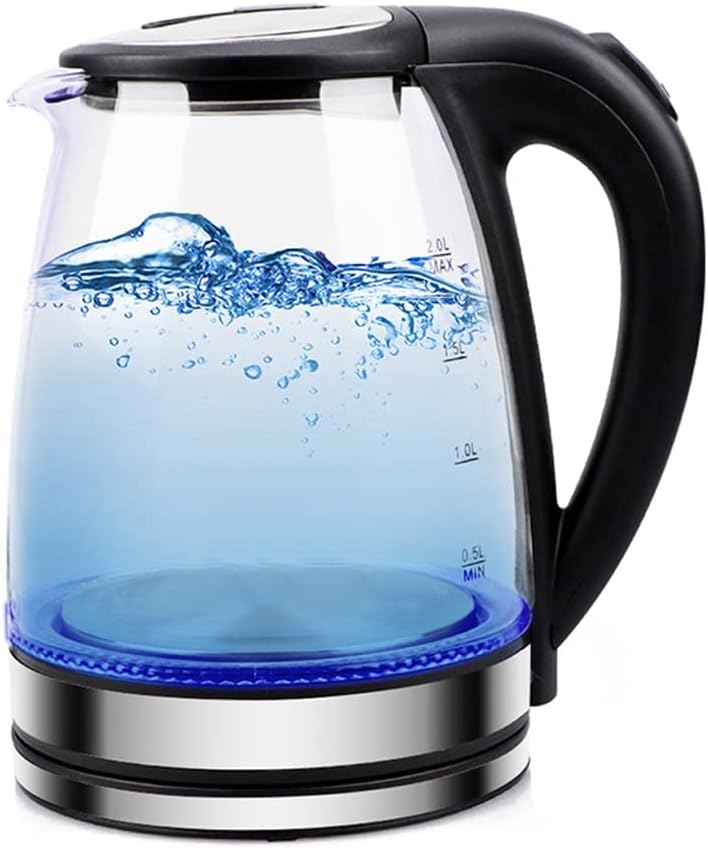 غلاية كهربائية زجاجية بسعة 2 لتر لتسخين الماء