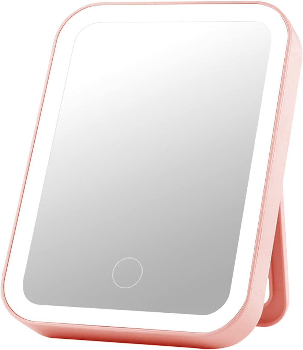 Led Lighted Makeup Mirror for Desk, Vanity Table Handheld Mirror, for Travel/Makeup