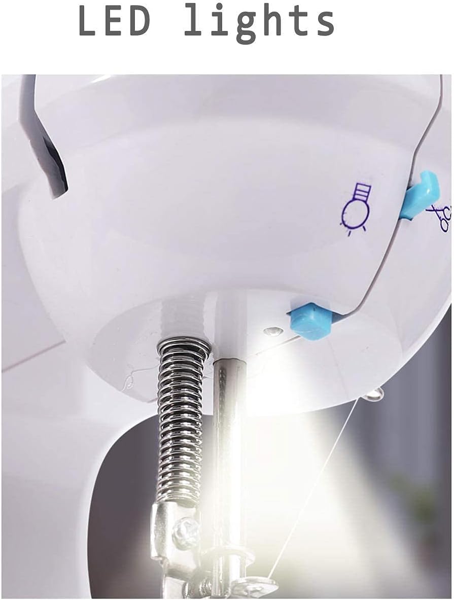 ماكينة خياطة صغيرة محمولة، ماكينة خياطة كهربائية مع دواسة قدم