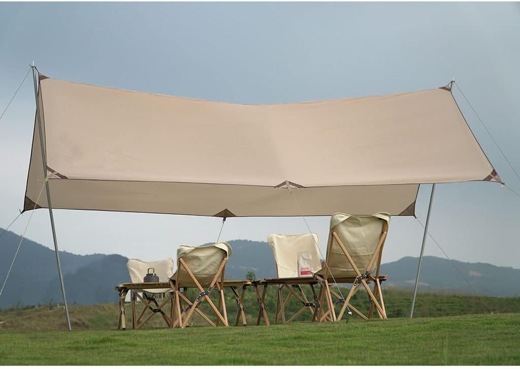 Tent Tarps Awning Canopy Set Outdoor Beach Tent Tarp Wear-Resistant, Waterproof Awning Tarps