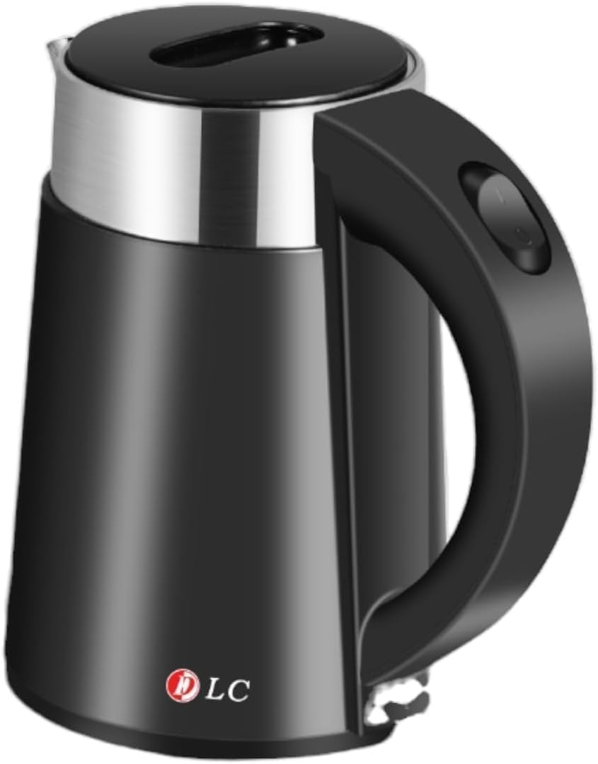 Electric Hotel Kettle With 2 Ceramic Cups Black 1.2L