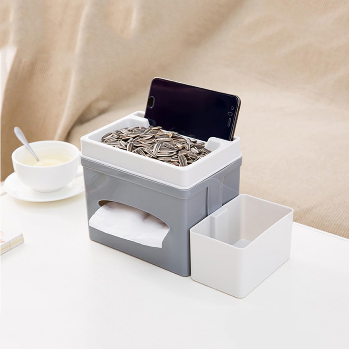 Napkin Storage Organizer Large Tissue Box Desktop Holder For Home Office