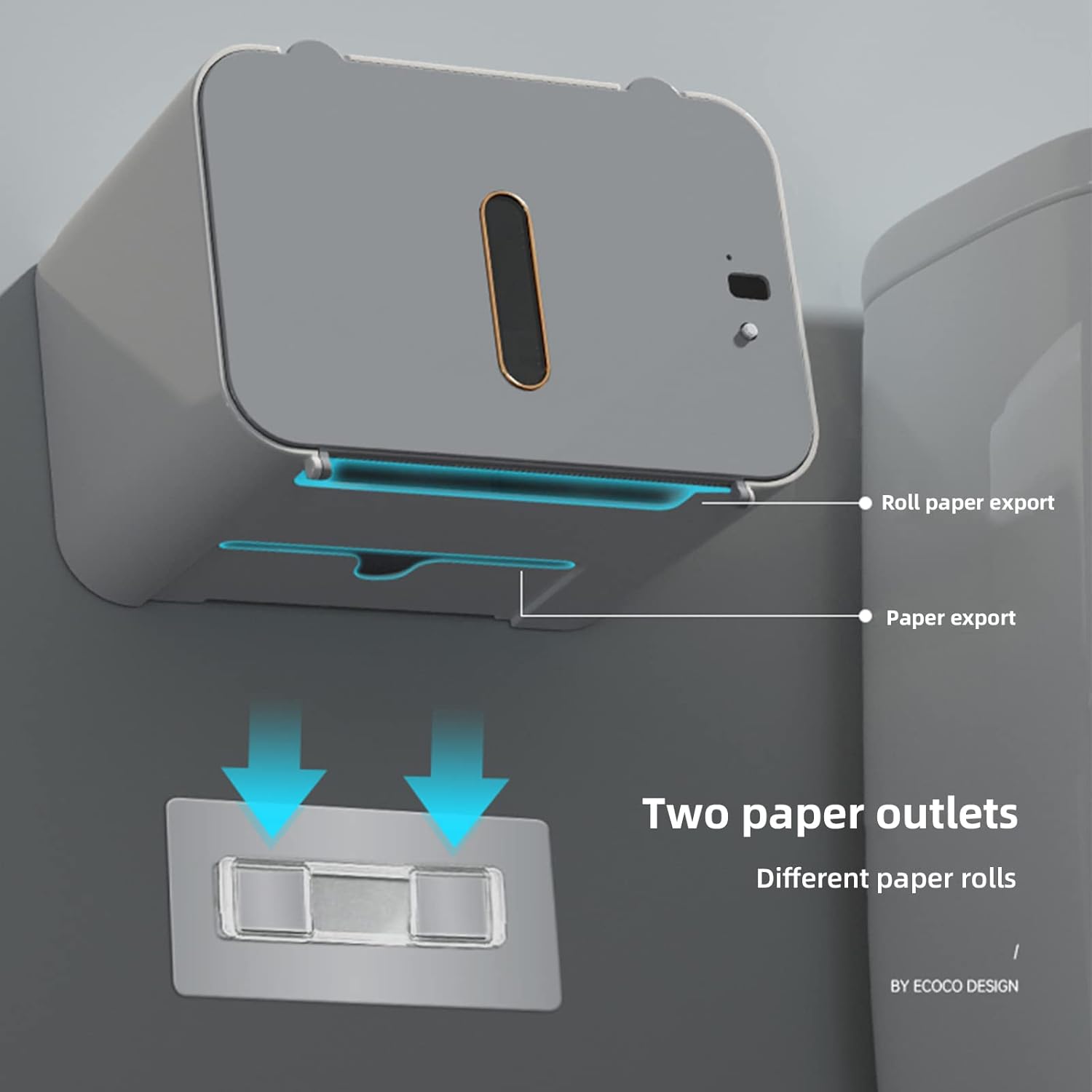 Automatic Toilet Paper Dispenser touchless Wall Mount, Commercial Toilet Paper Holder Dispenser